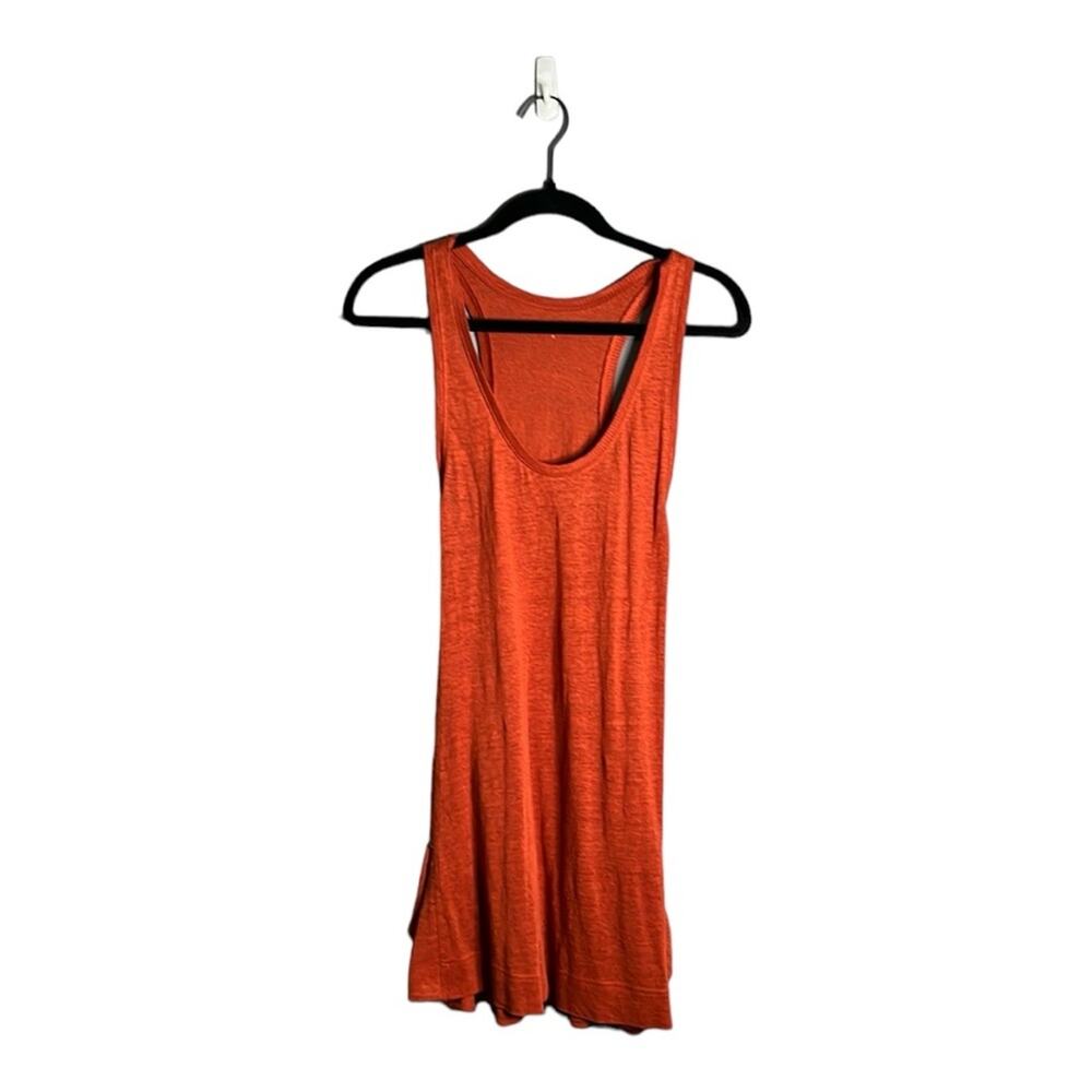 Eileen Fisher Rust Orange Racerback Tank Dress Size Small